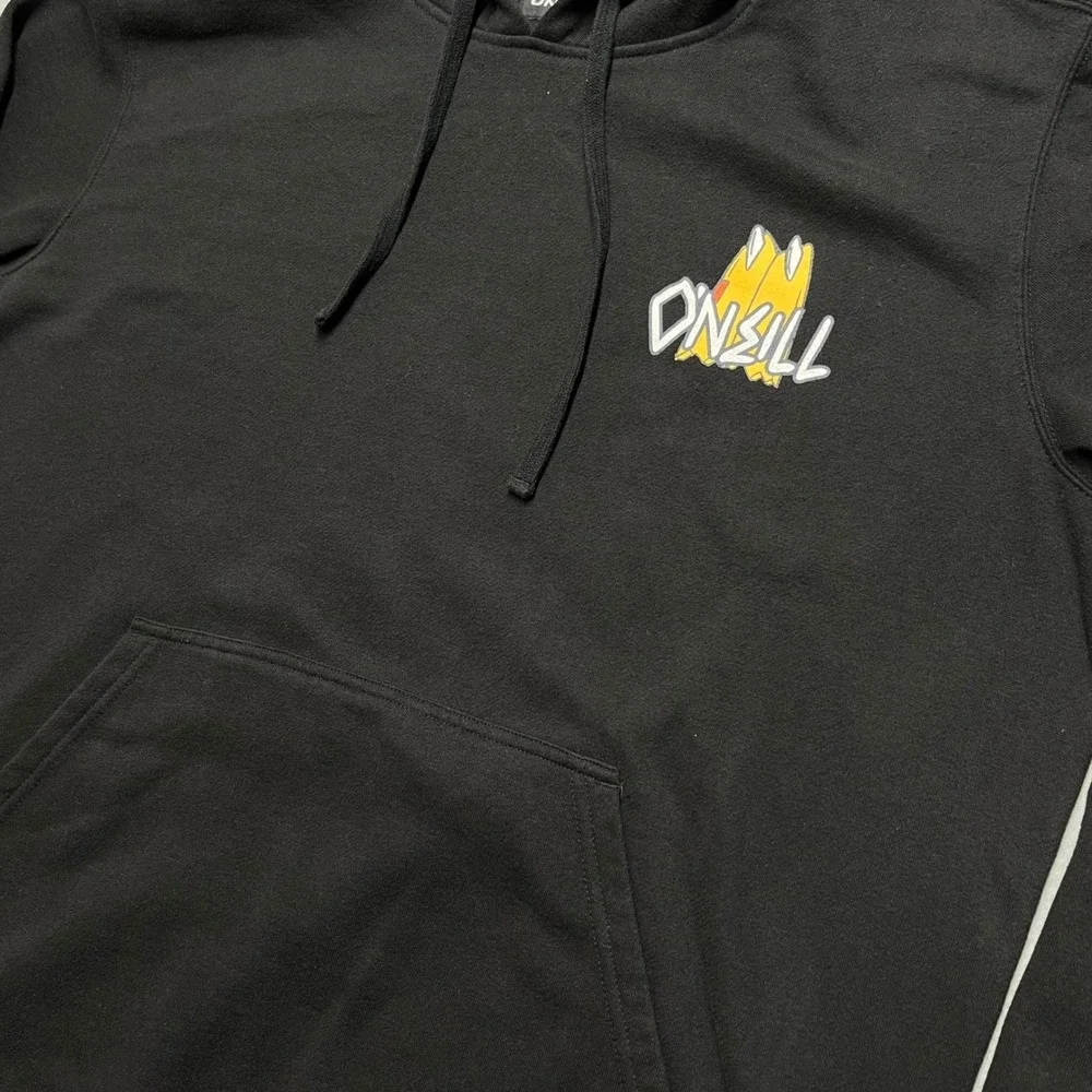 O'Neill Skeleton Graphic Hoodie Black Long Sleeve‎ Standard Fit Men's Size L - Picture 5 of 10